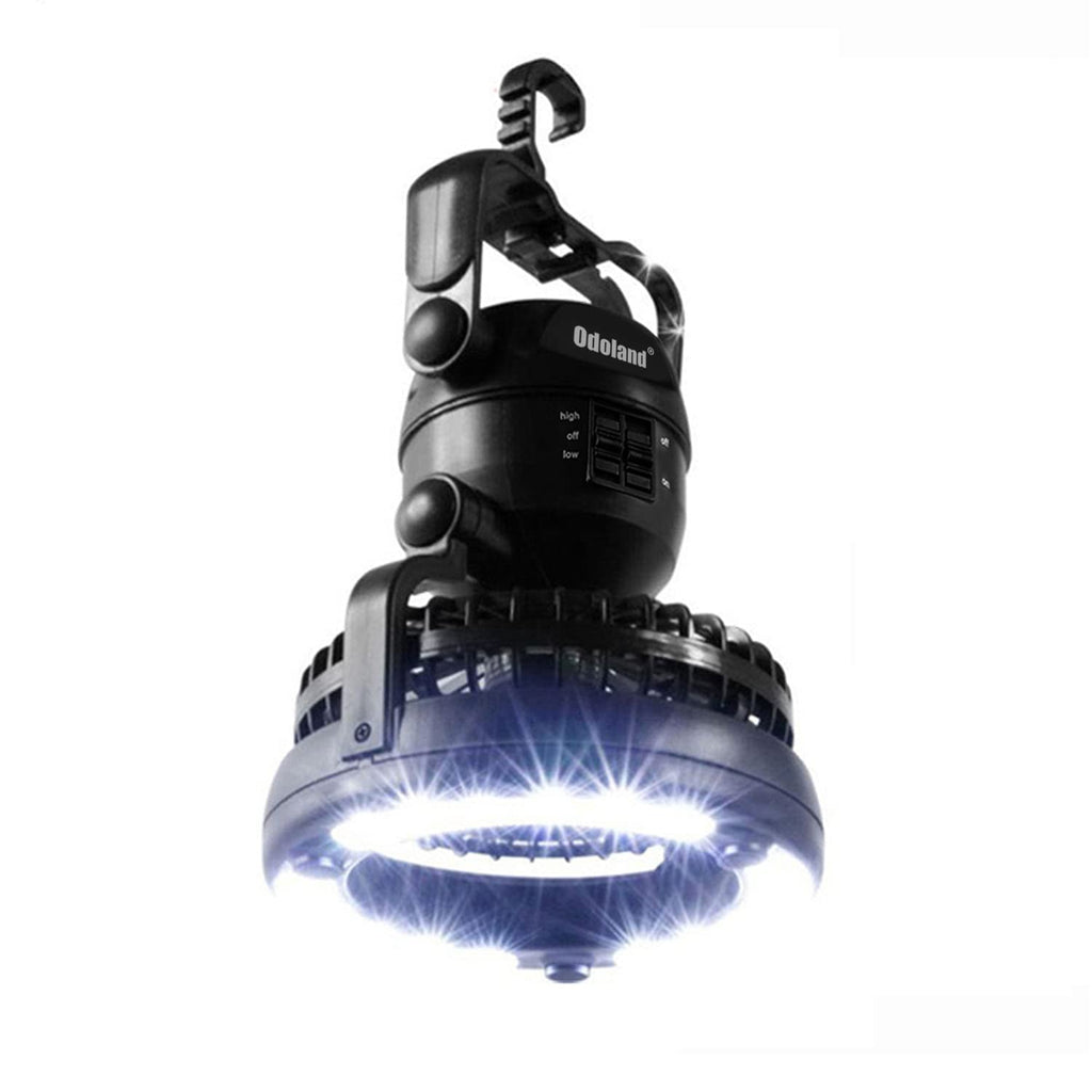 Odoland Portable LED Camping Lantern with Ceiling Fan