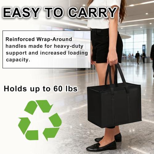 JNYONG 2/4-Pack Insulated Cooler Bags with Zippered Tops