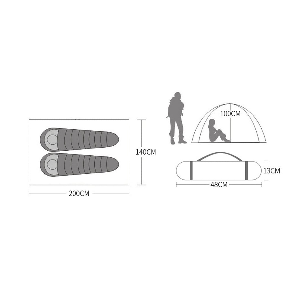 Double-Layer 4-Season Alpine Tent with Aluminum Poles