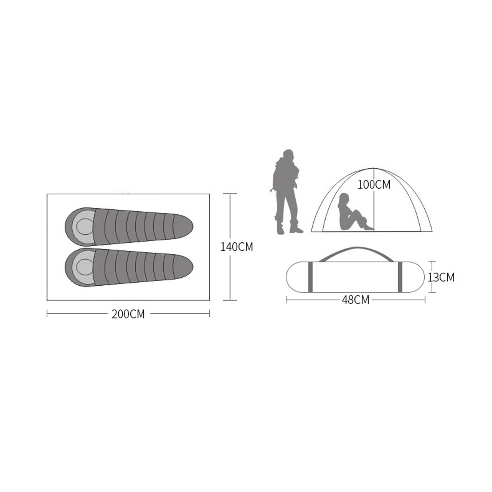 Double-Layer 4-Season Alpine Tent with Aluminum Poles