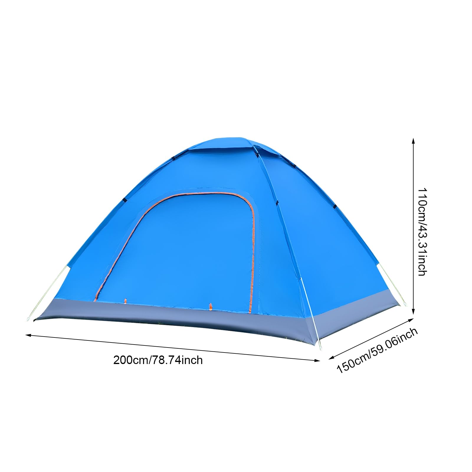 Lightweight 2-Person Pop-Up Camping Tent with Carry Bag