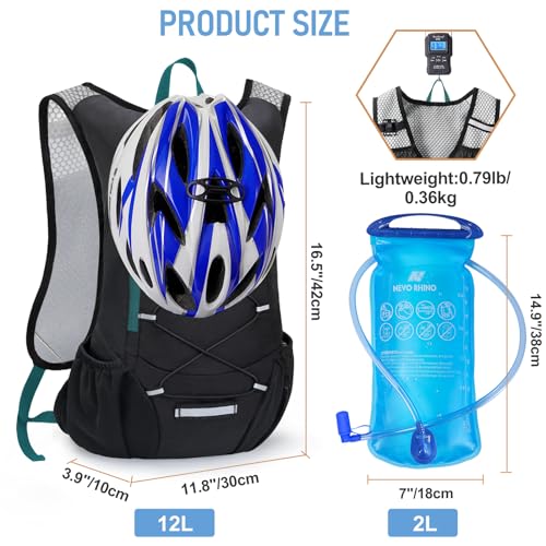 Lightweight Hydration Backpack with 2L Water Bladder