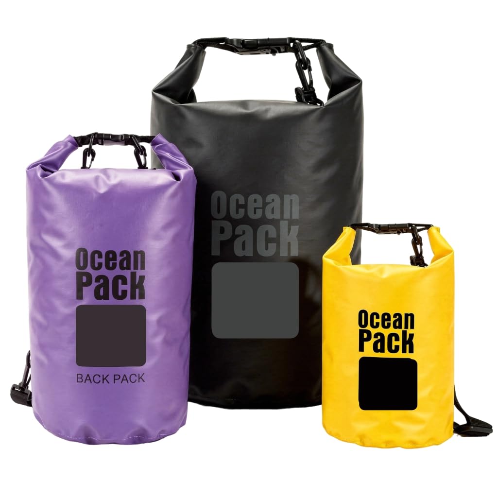 NESTRO HOME 3-Piece Waterproof Roll-Top Dry Bag Set