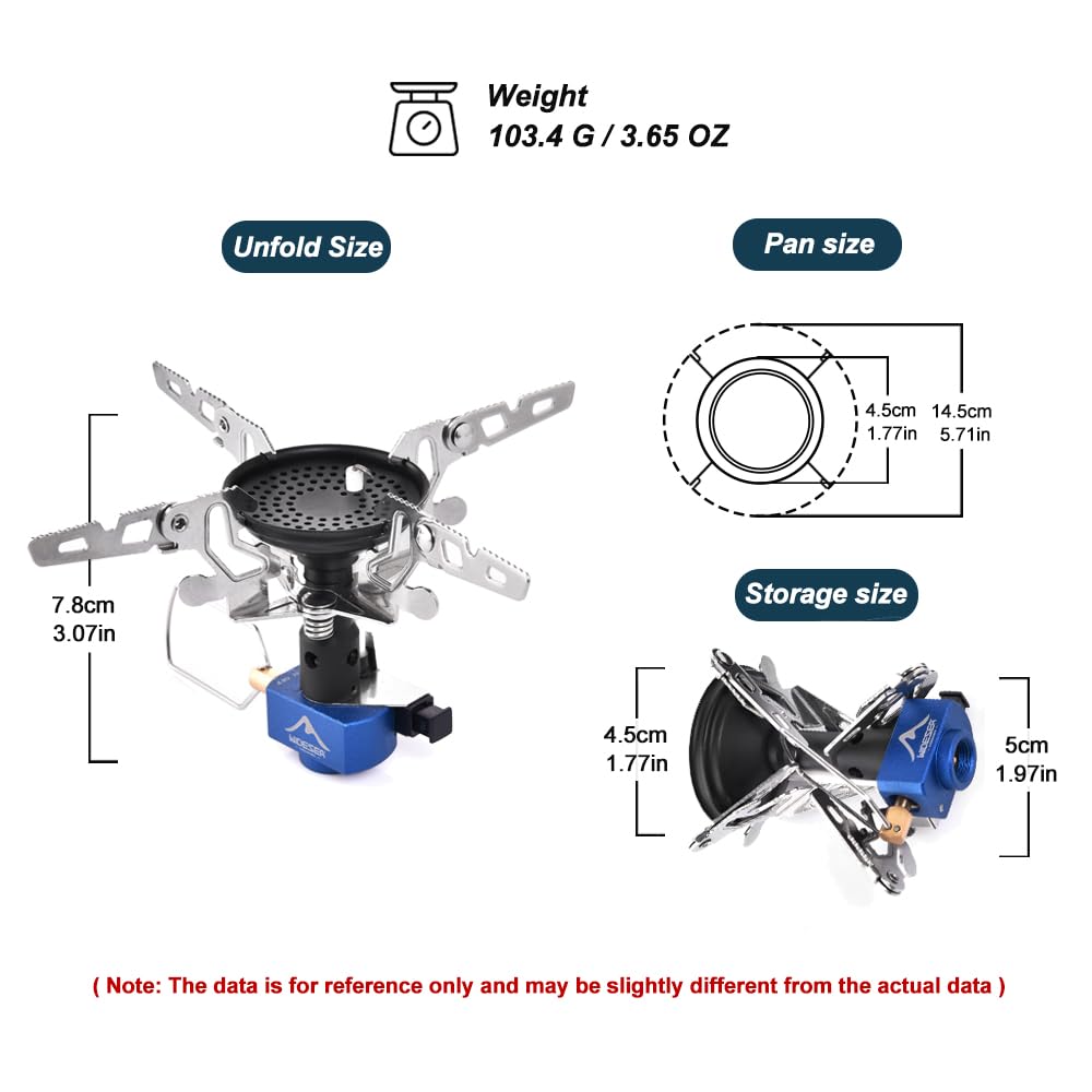 Widesea 3300W Portable Backpacking Gas Burner Stove
