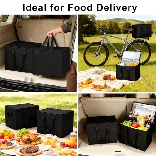 JNYONG 2/4-Pack Insulated Cooler Bags with Zippered Tops