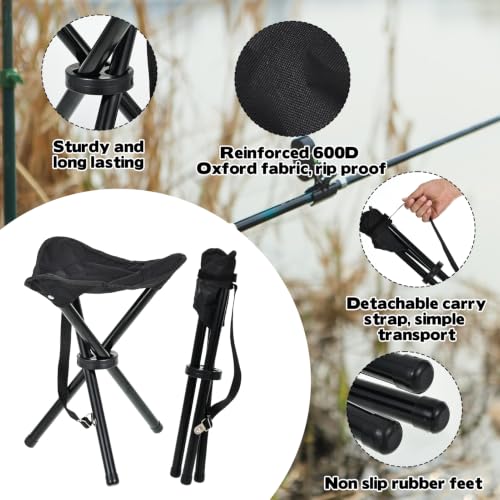 CebraBounze 14.6-Inch Lightweight Tripod Camping Stool
