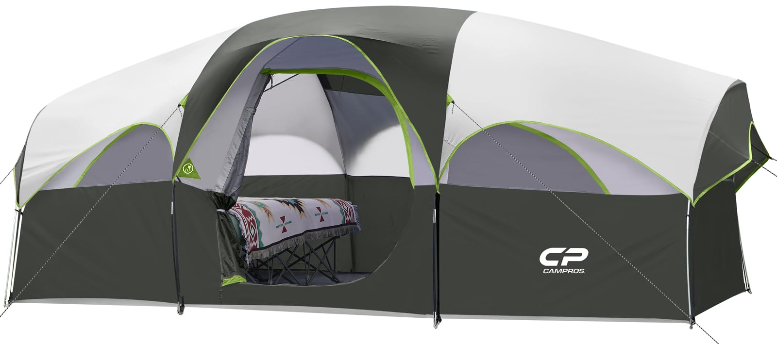 CAMPROS CP 8-Person Camping Tent with Divider and Rainfly