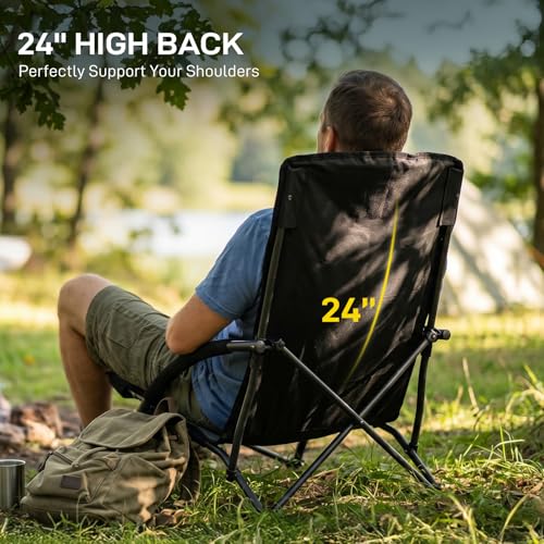 EVER ADVANCED Low-Profile Beach Chair with Cup Holder