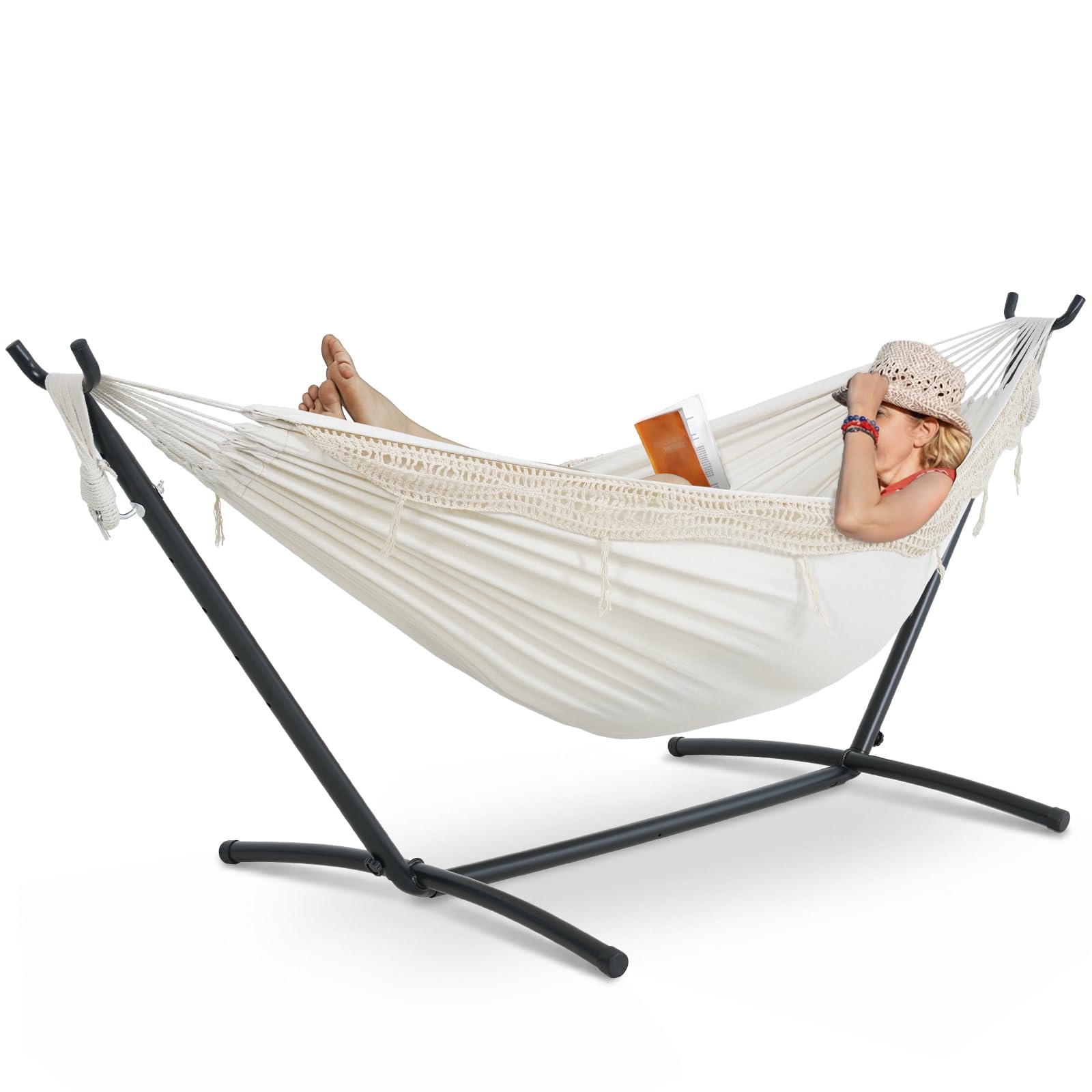 Lazy Daze Double Hammock with 9-Foot Stand and Carry Case