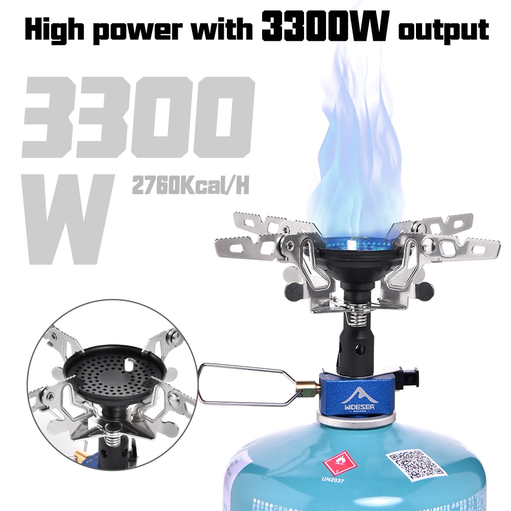 Widesea 3300W Portable Backpacking Gas Burner Stove