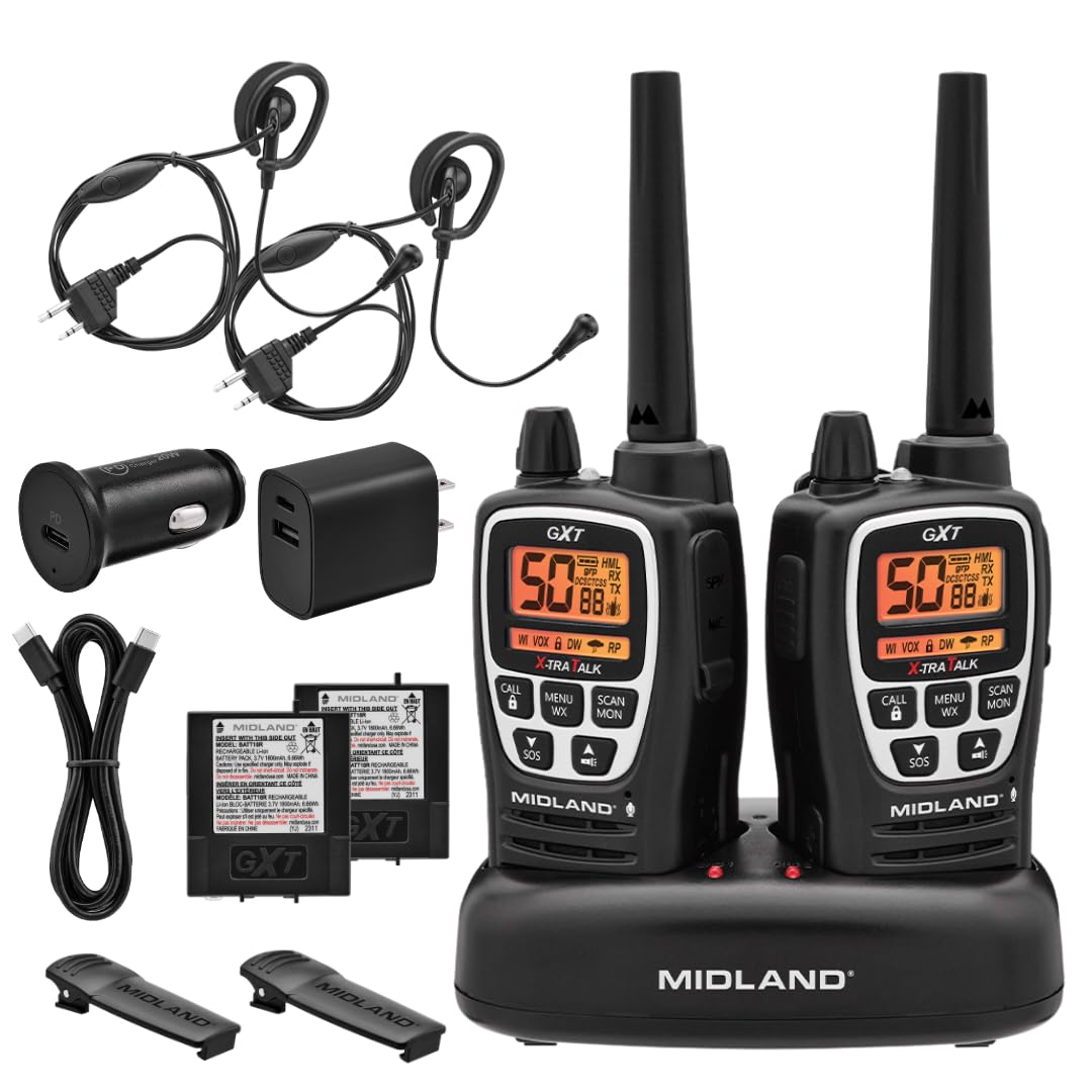 Midland GXT1000 Long-Range 50-Channel GMRS Radio Set