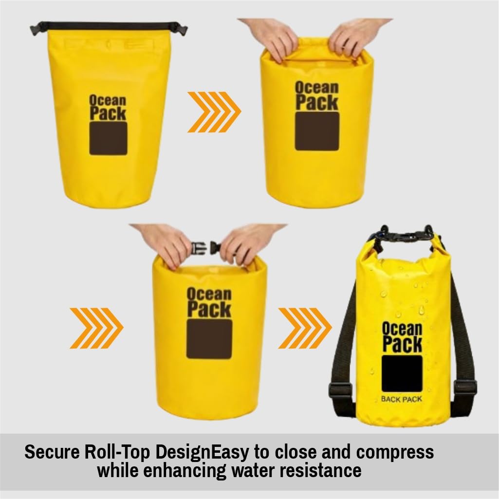 NESTRO HOME 3-Piece Waterproof Roll-Top Dry Bag Set