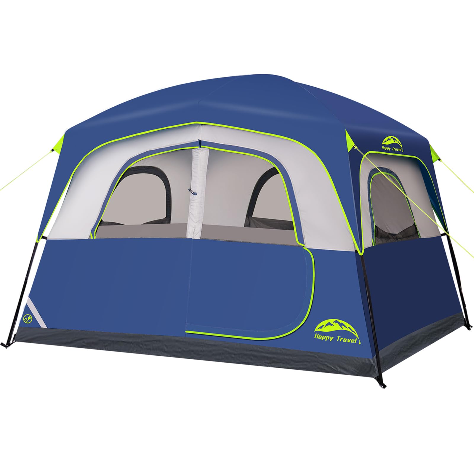 Happy Travel 6-Person Waterproof Cabin Tent with Rainfly