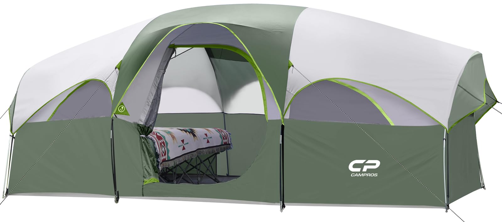CAMPROS CP 8-Person Camping Tent with Divider and Rainfly