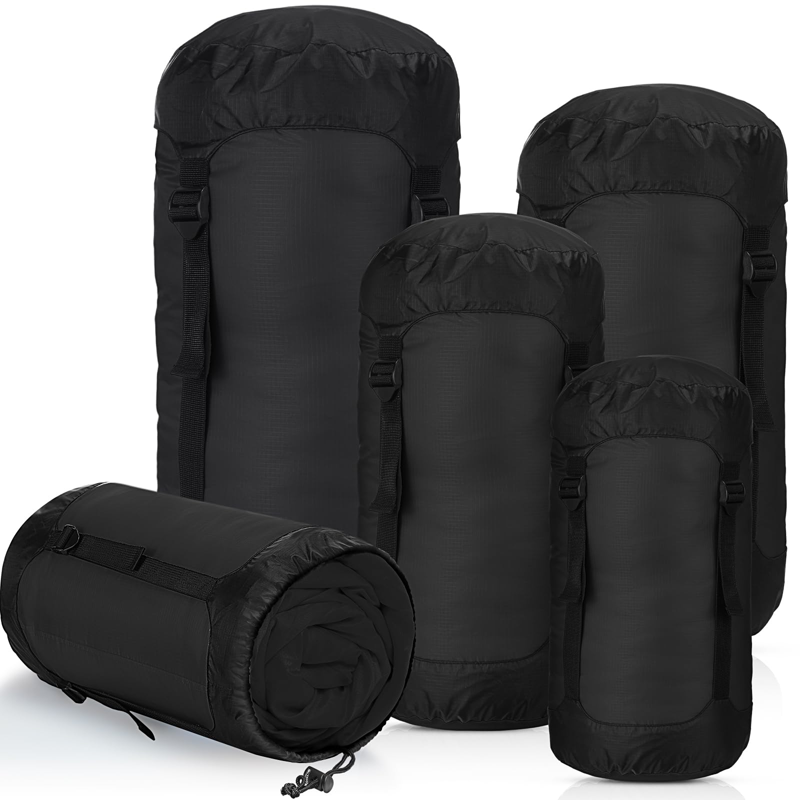 GliCraft 5-Piece Compression Sack Set for Backpacking
