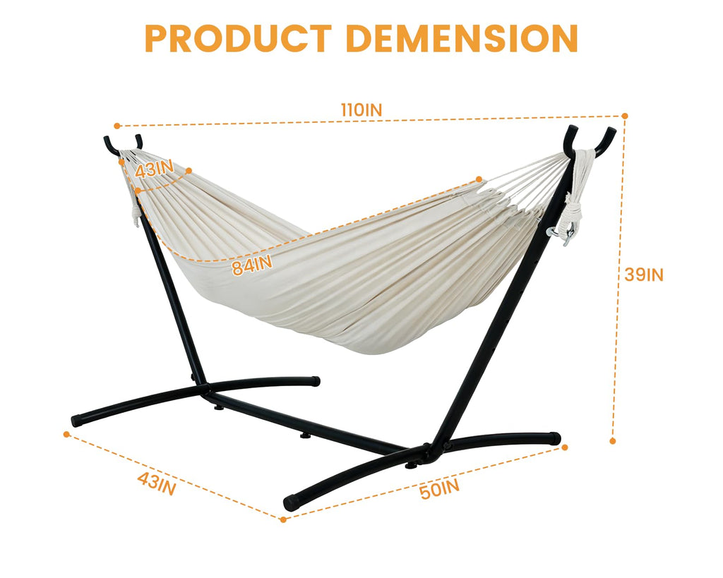 Lazy Daze Double Hammock with 9-Foot Stand and Carry Case