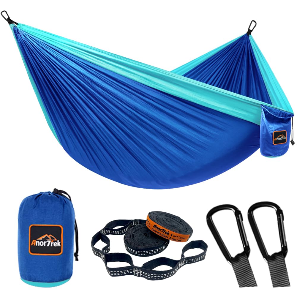 AnorTrek Lightweight Camping Hammock with Tree Straps