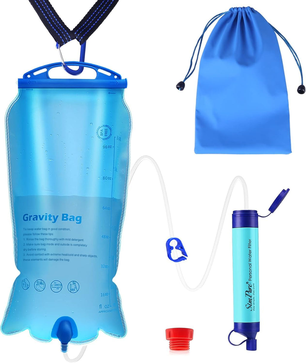 SimPure 3L Gravity-Fed Portable Water Filter System