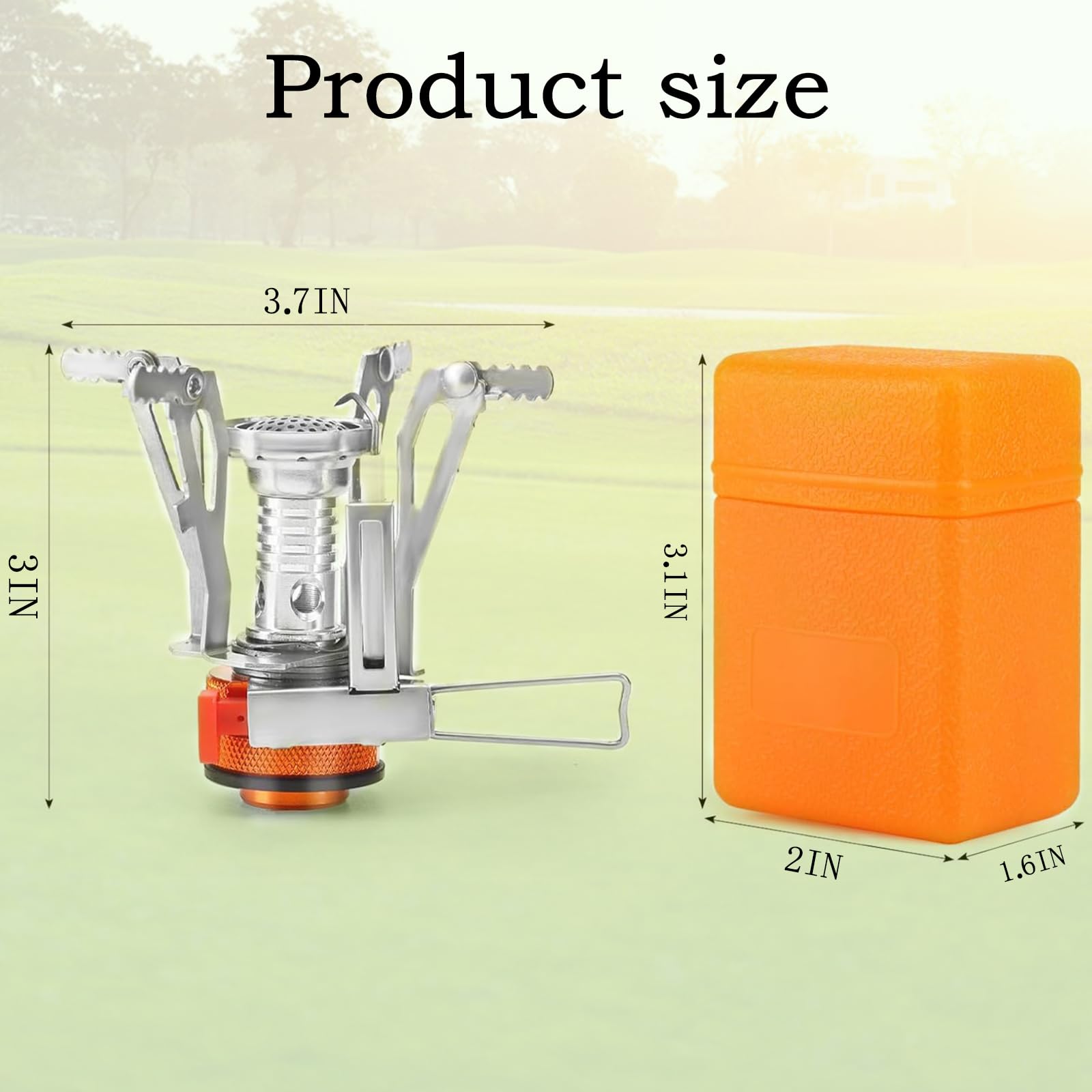 Portable Wind-Resistant Camping Stove with Piezo Ignition