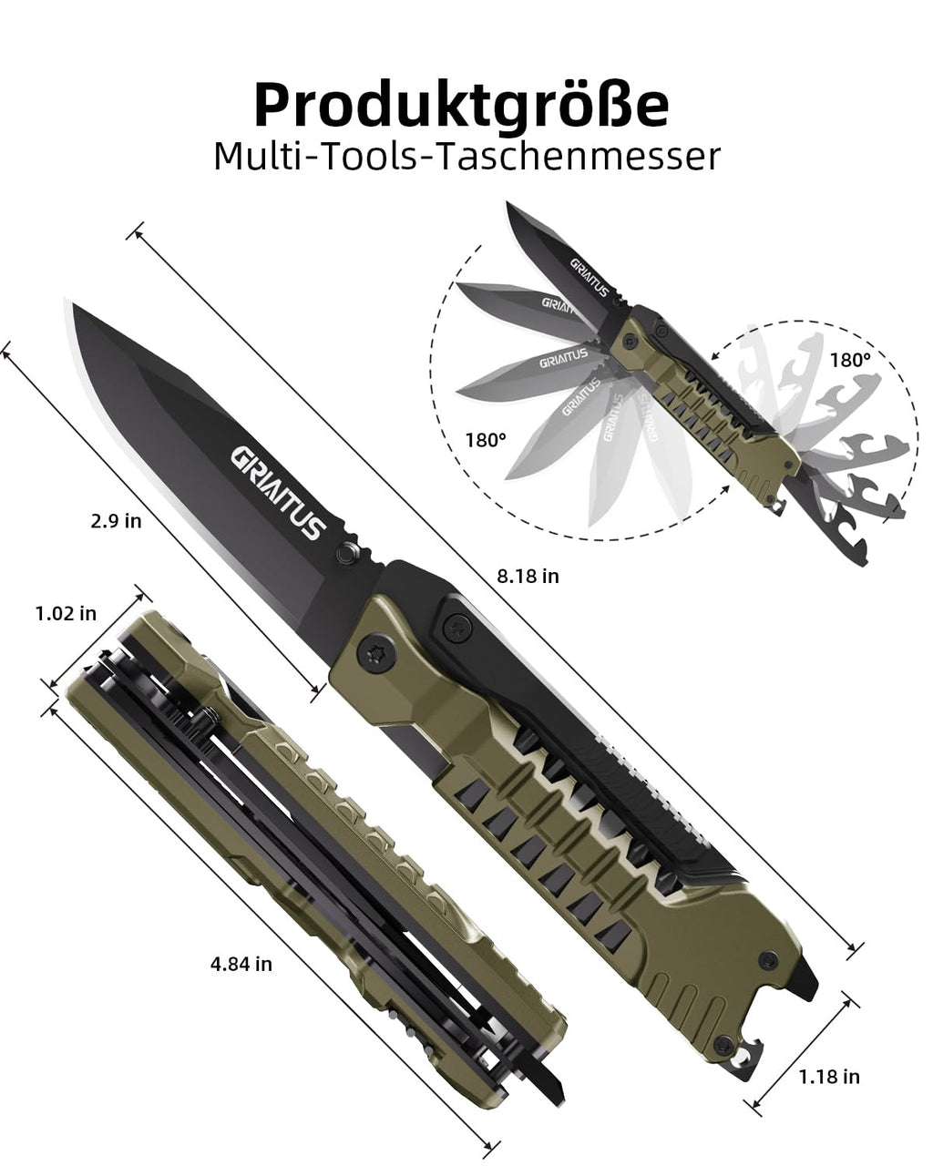 17-in-1 Survival Multitool Knife with Fire Starter