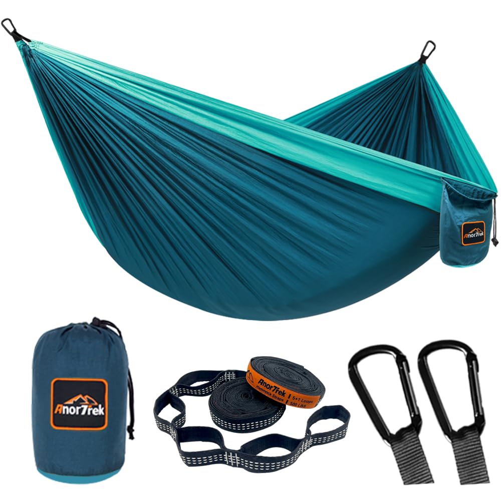 AnorTrek Lightweight Camping Hammock with Tree Straps
