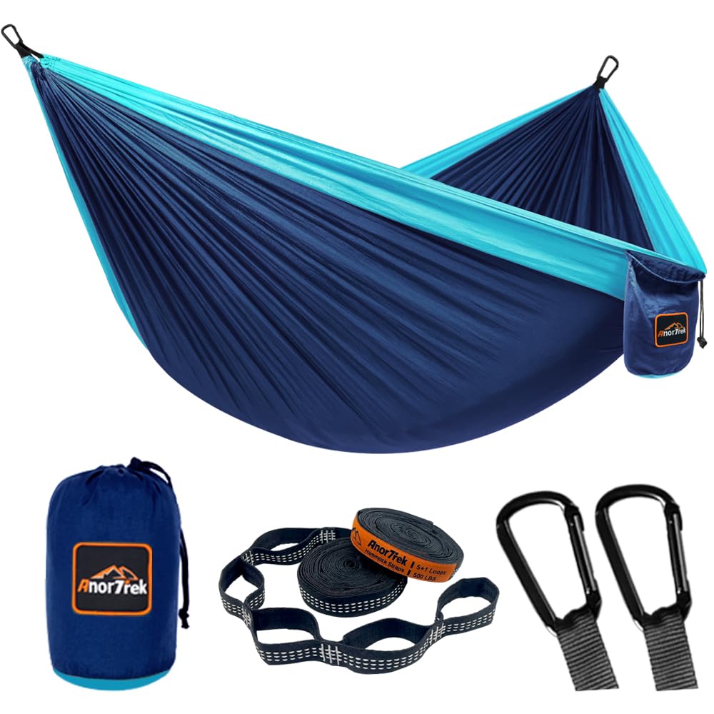 AnorTrek Lightweight Camping Hammock with Tree Straps