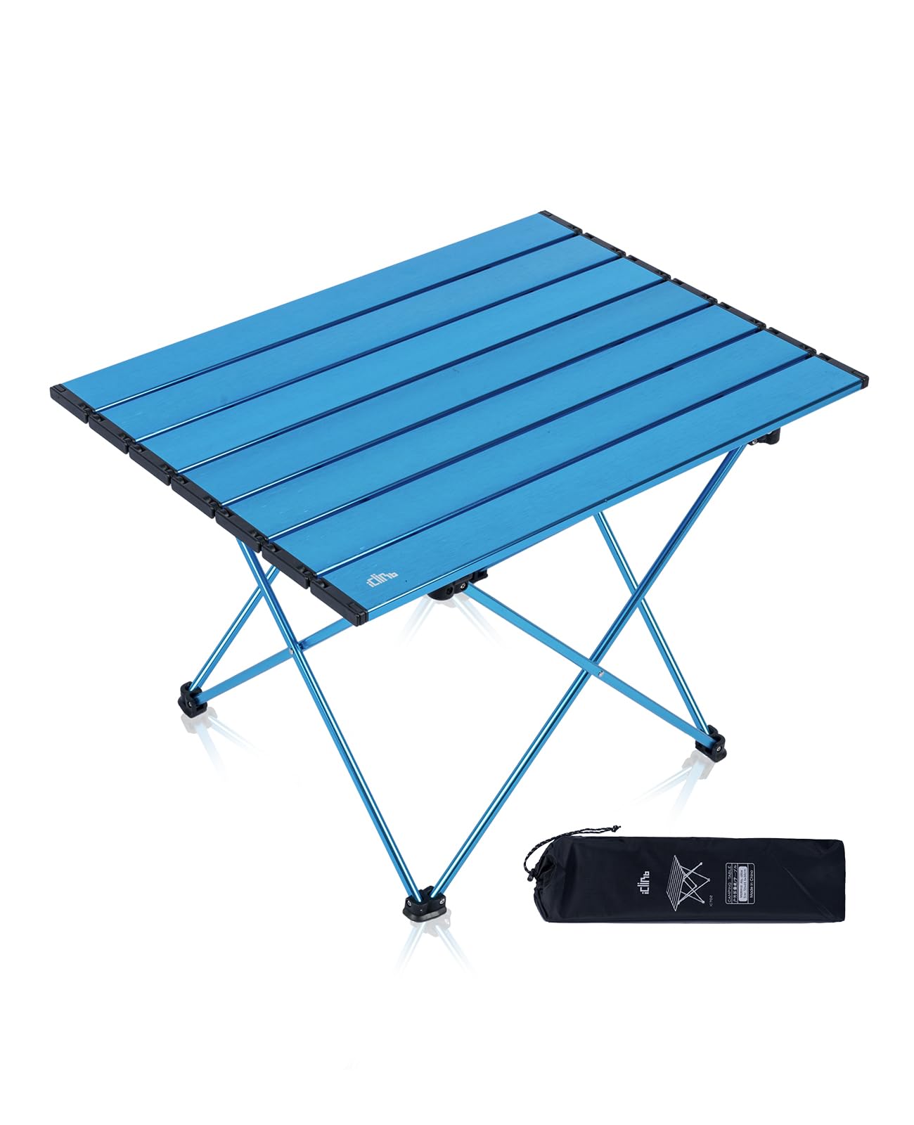 iClimb Ultralight Folding Camping Table with Carry Bag