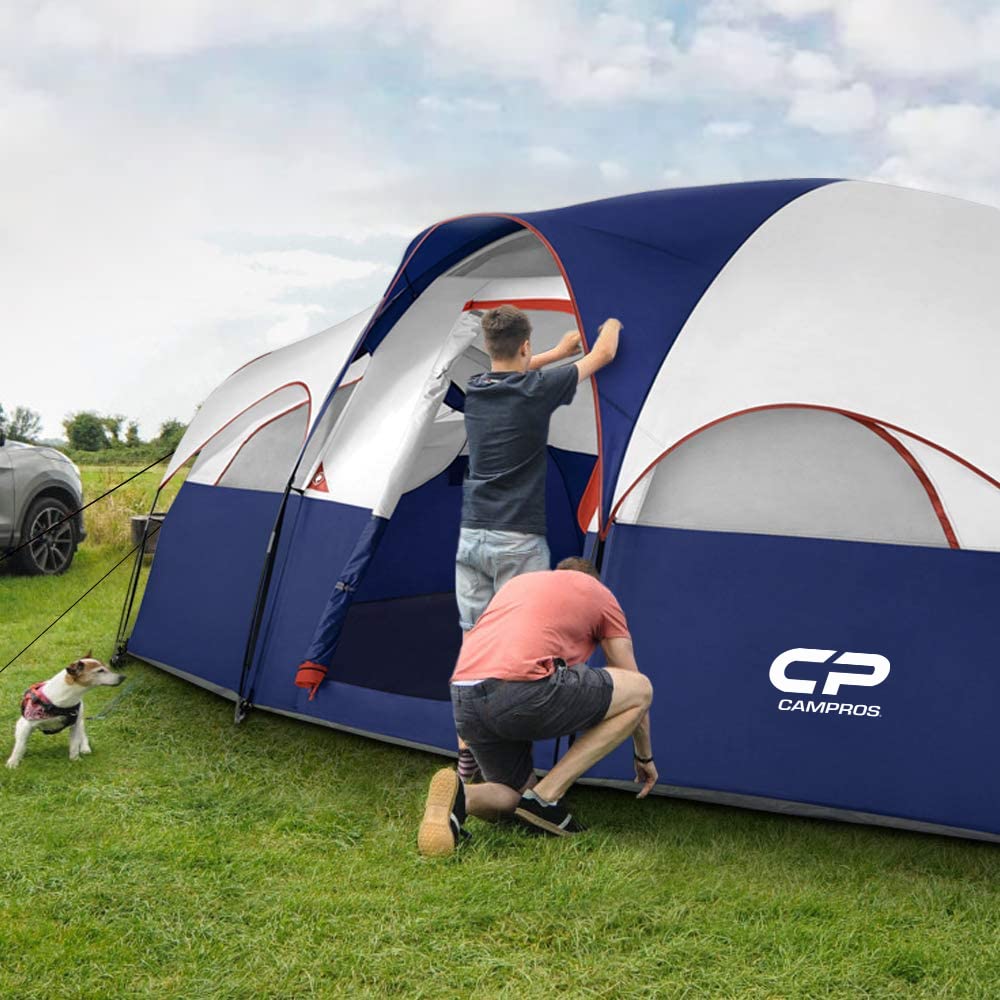 CAMPROS CP 8-Person Camping Tent with Divider and Rainfly