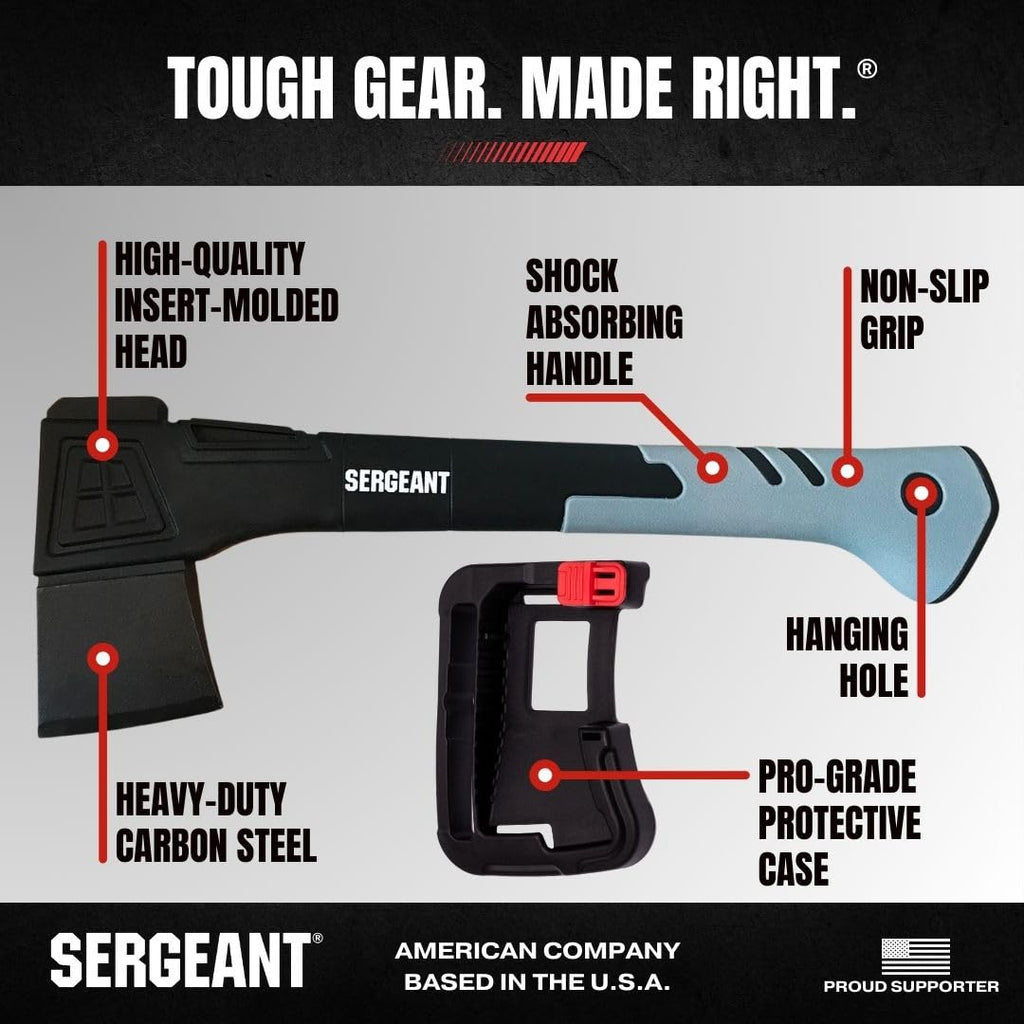 SERGEANT SGT-14 Camping Hatchet with Carrying Case