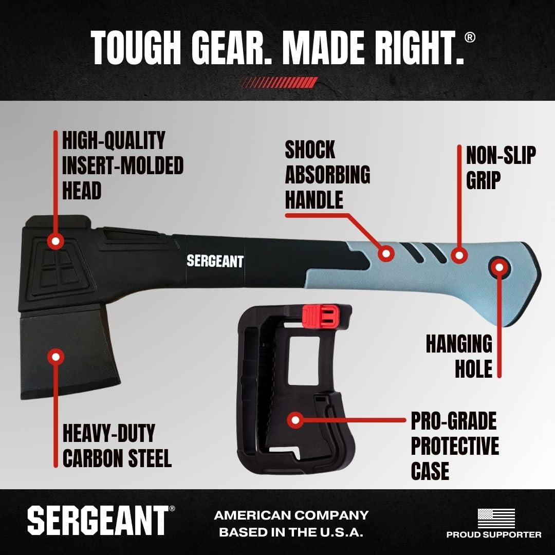 SERGEANT SGT-14 Camping Hatchet with Carrying Case