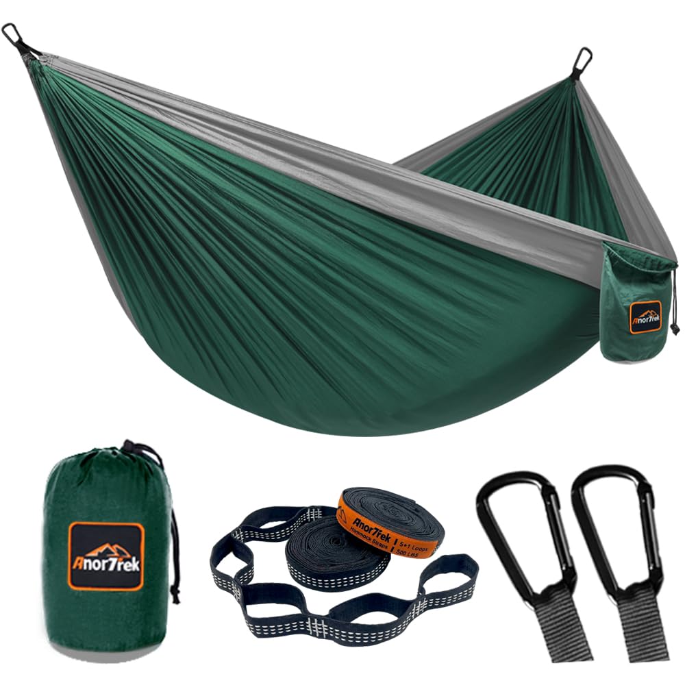 AnorTrek Lightweight Camping Hammock with Tree Straps