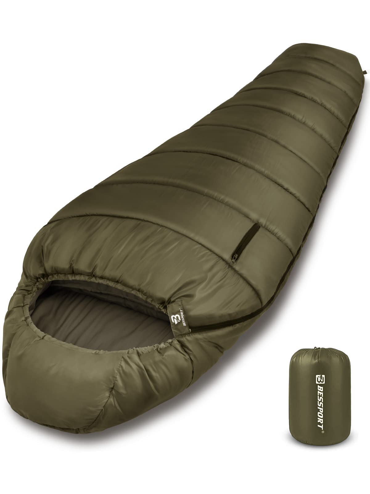 Bessport 15–45°F 3–4 Season Mummy Sleeping Bag