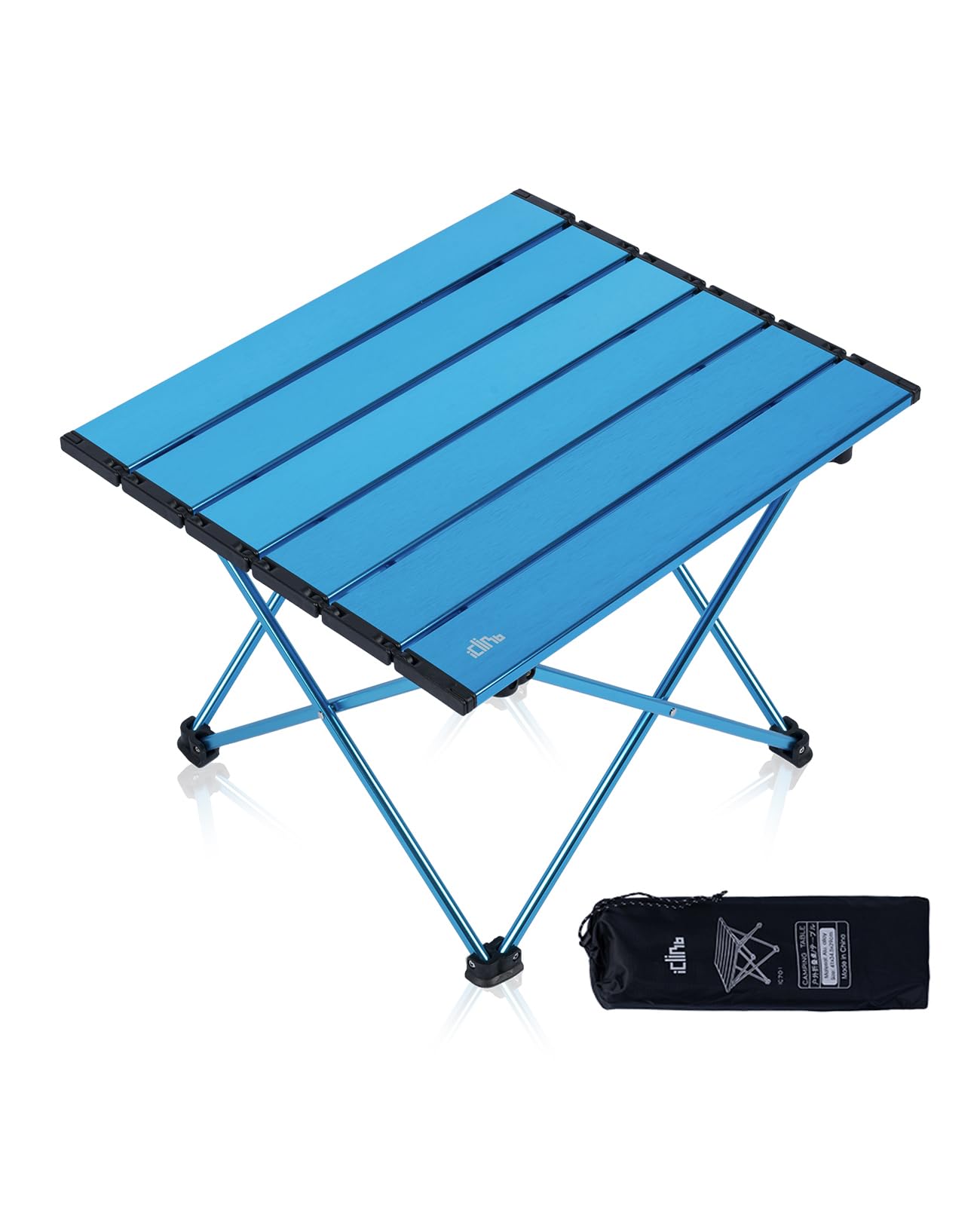 iClimb Ultralight Folding Camping Table with Carry Bag