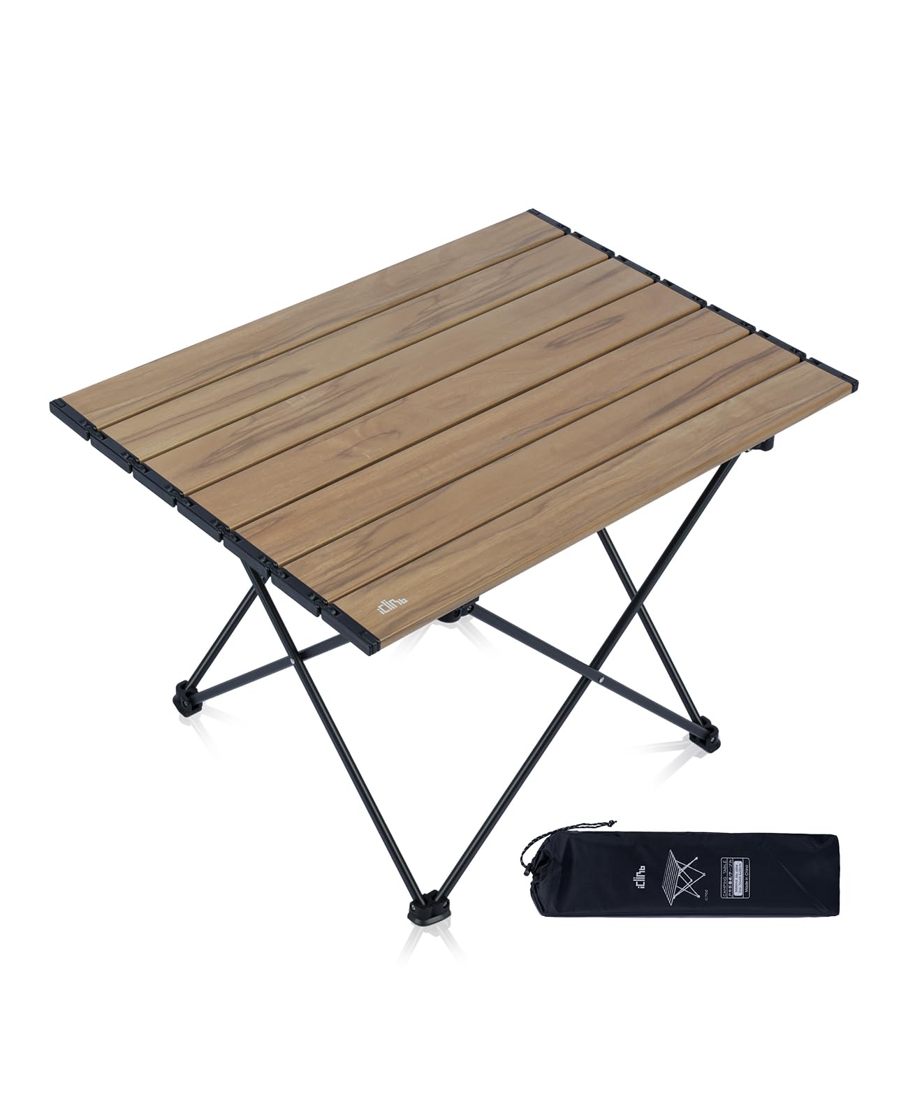 iClimb Ultralight Folding Camping Table with Carry Bag