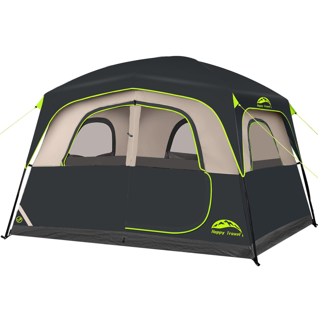 Happy Travel 6-Person Waterproof Cabin Tent with Rainfly