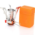 Portable Wind-Resistant Camping Stove with Piezo Ignition