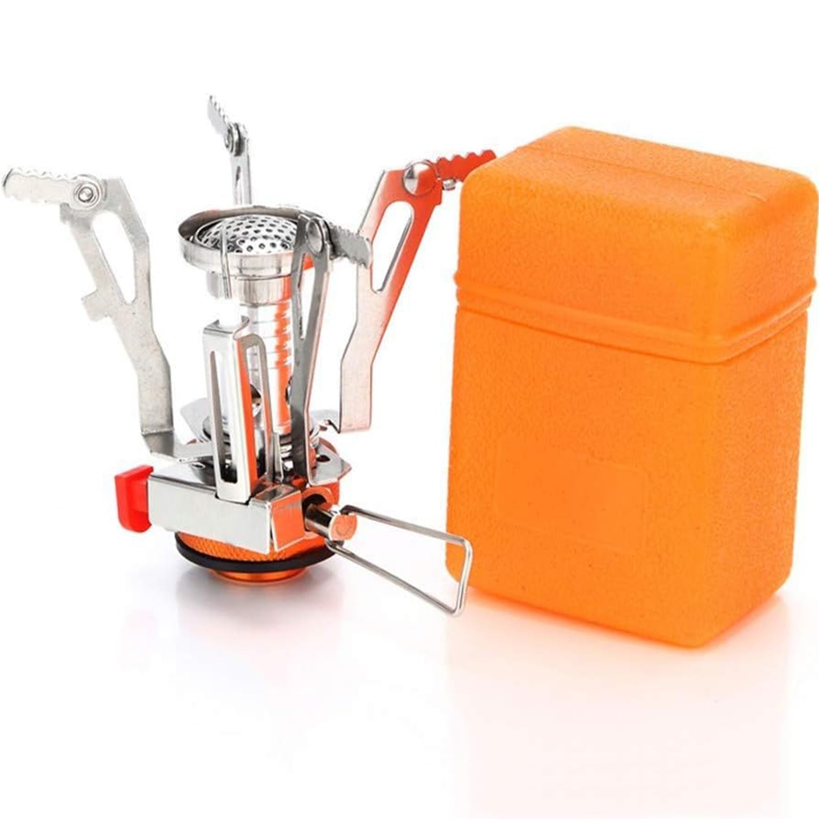 Portable Wind-Resistant Camping Stove with Piezo Ignition