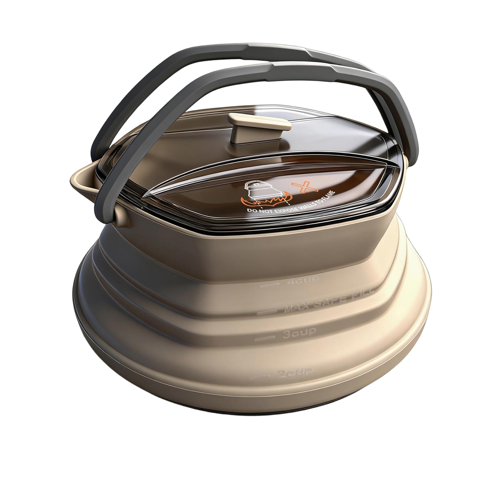CAMPWOLF HEX 1L Collapsible Silicone Camping Kettle