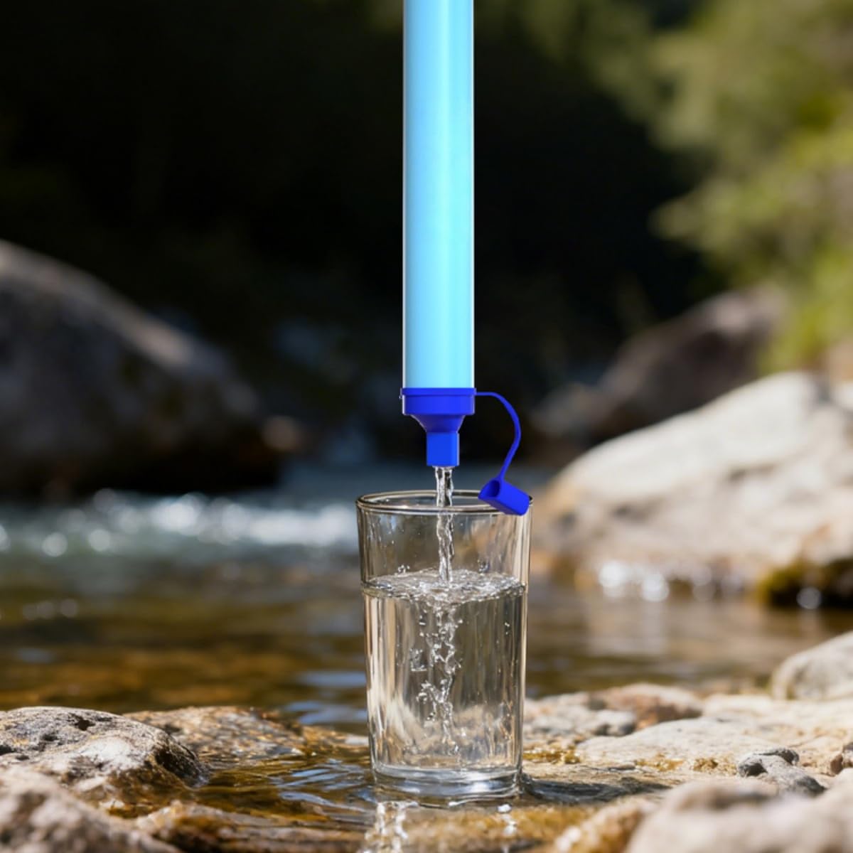 Portable Personal Water Filter Straw for Camping and Survival