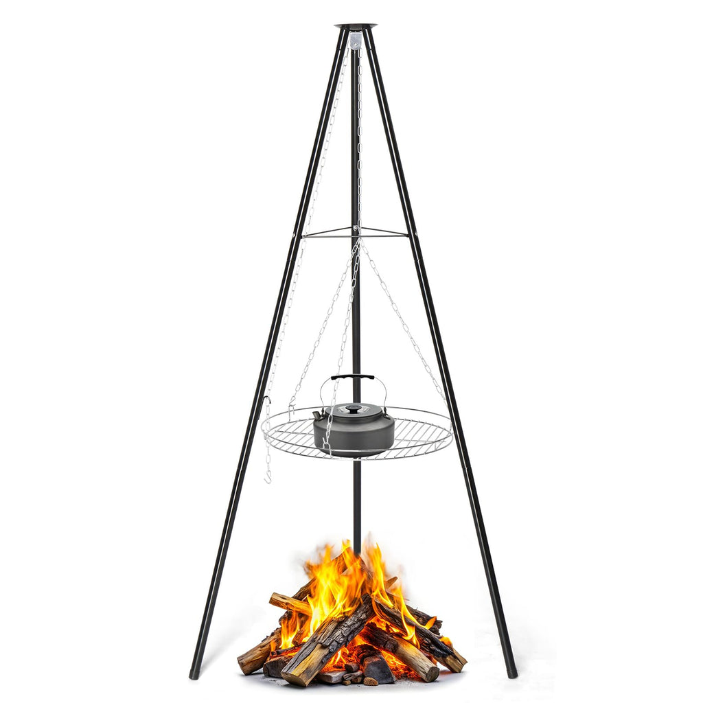 Outvita Stainless Steel Campfire Tripod BBQ Grill
