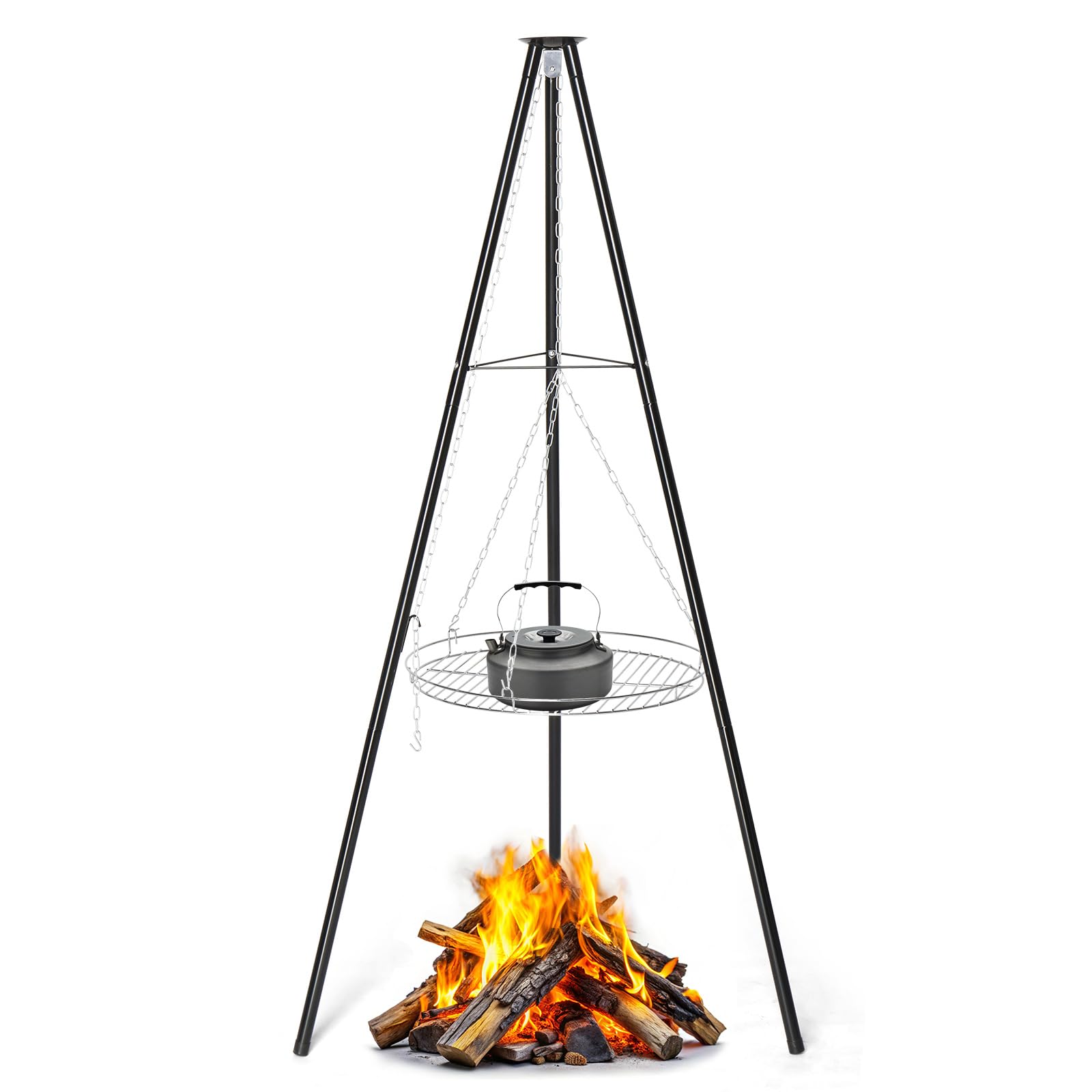 Outvita Stainless Steel Campfire Tripod BBQ Grill