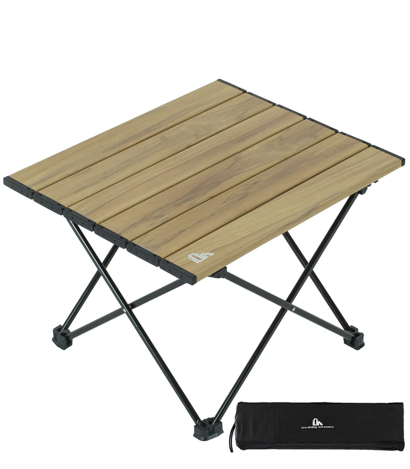 iClimb Ultralight Folding Camping Table with Carry Bag