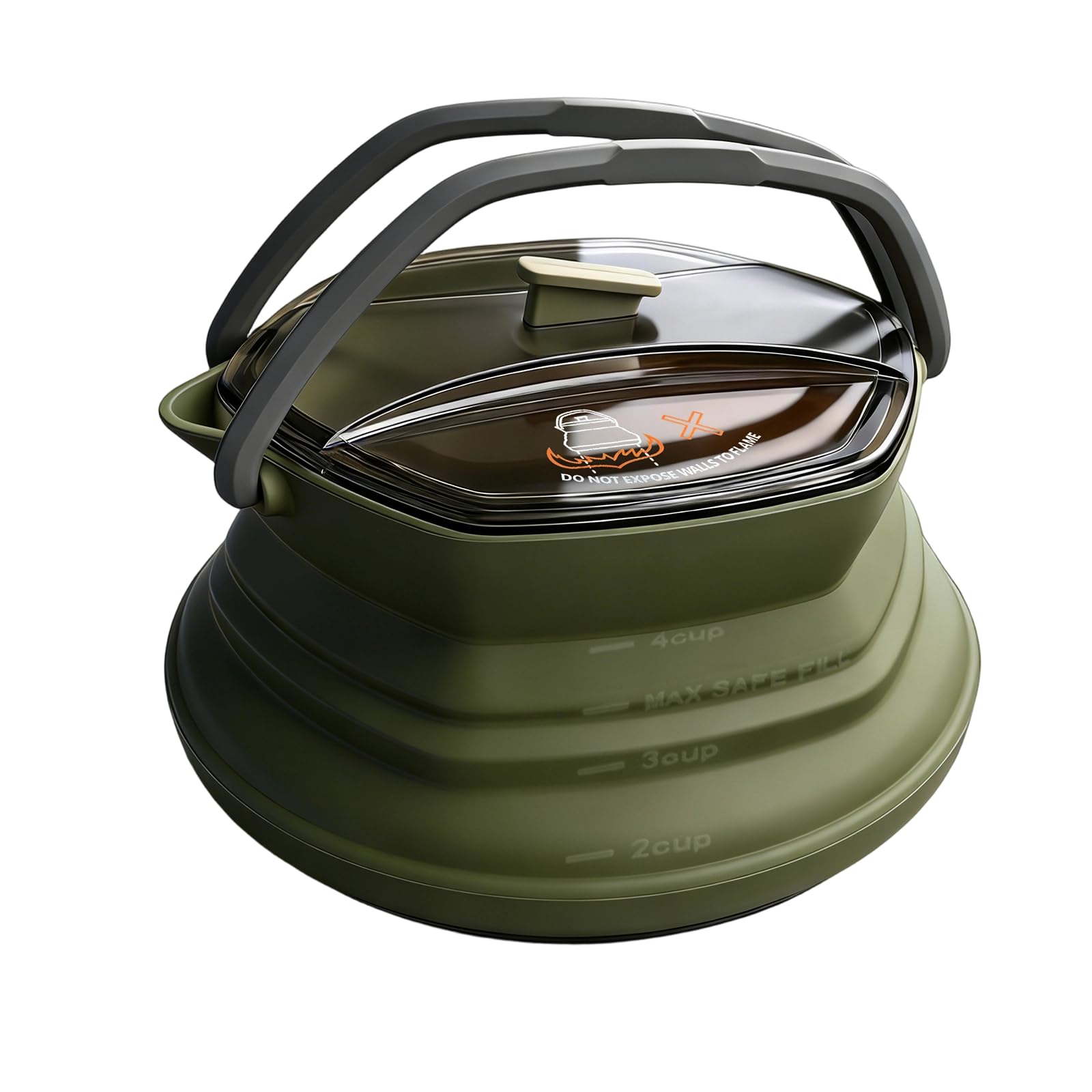 CAMPWOLF HEX 1L Collapsible Silicone Camping Kettle