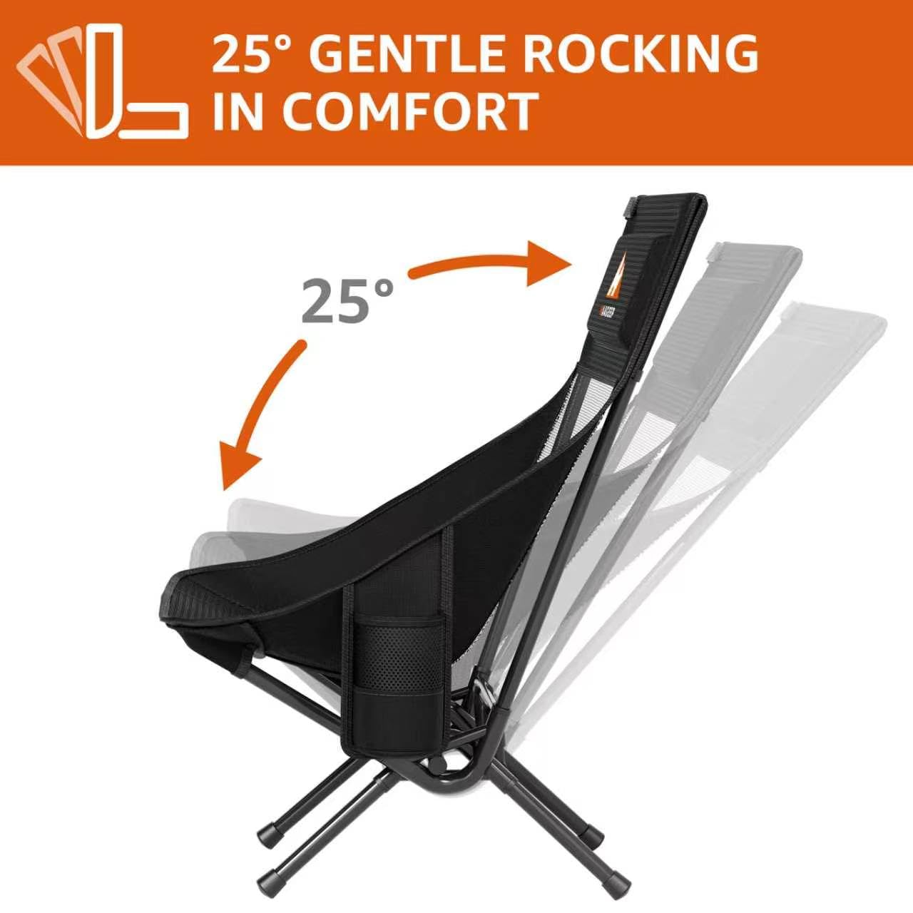 EVER ADVANCED Low-Profile Beach Chair with Cup Holder