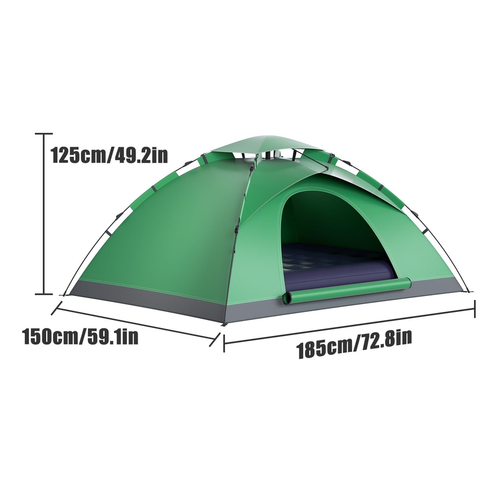 Talent Star 8-Piece 2-Person Camping Tent Set with Rainfly