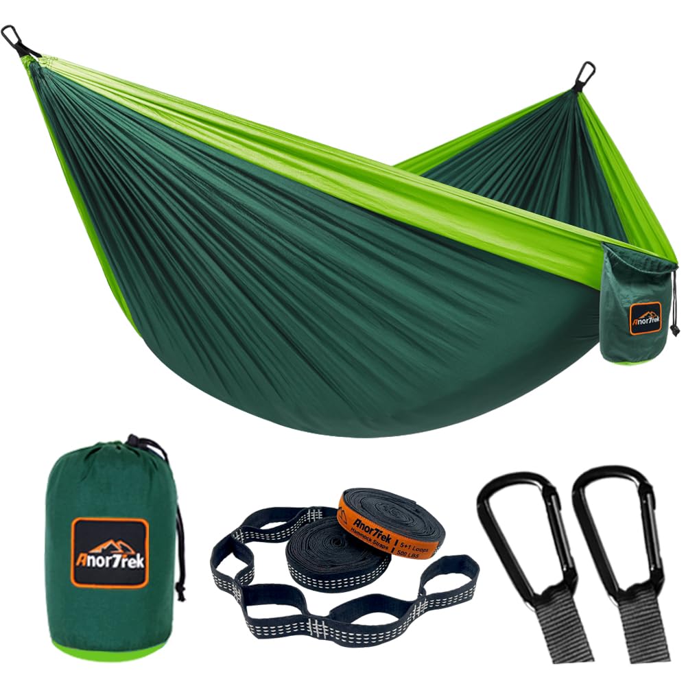 AnorTrek Lightweight Camping Hammock with Tree Straps