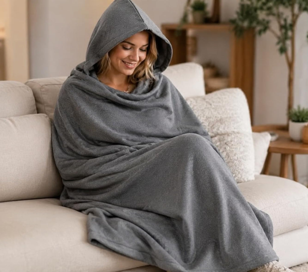 JQZXHQ Adult Wearable Sleep Pod with Hood and Eye Mask
