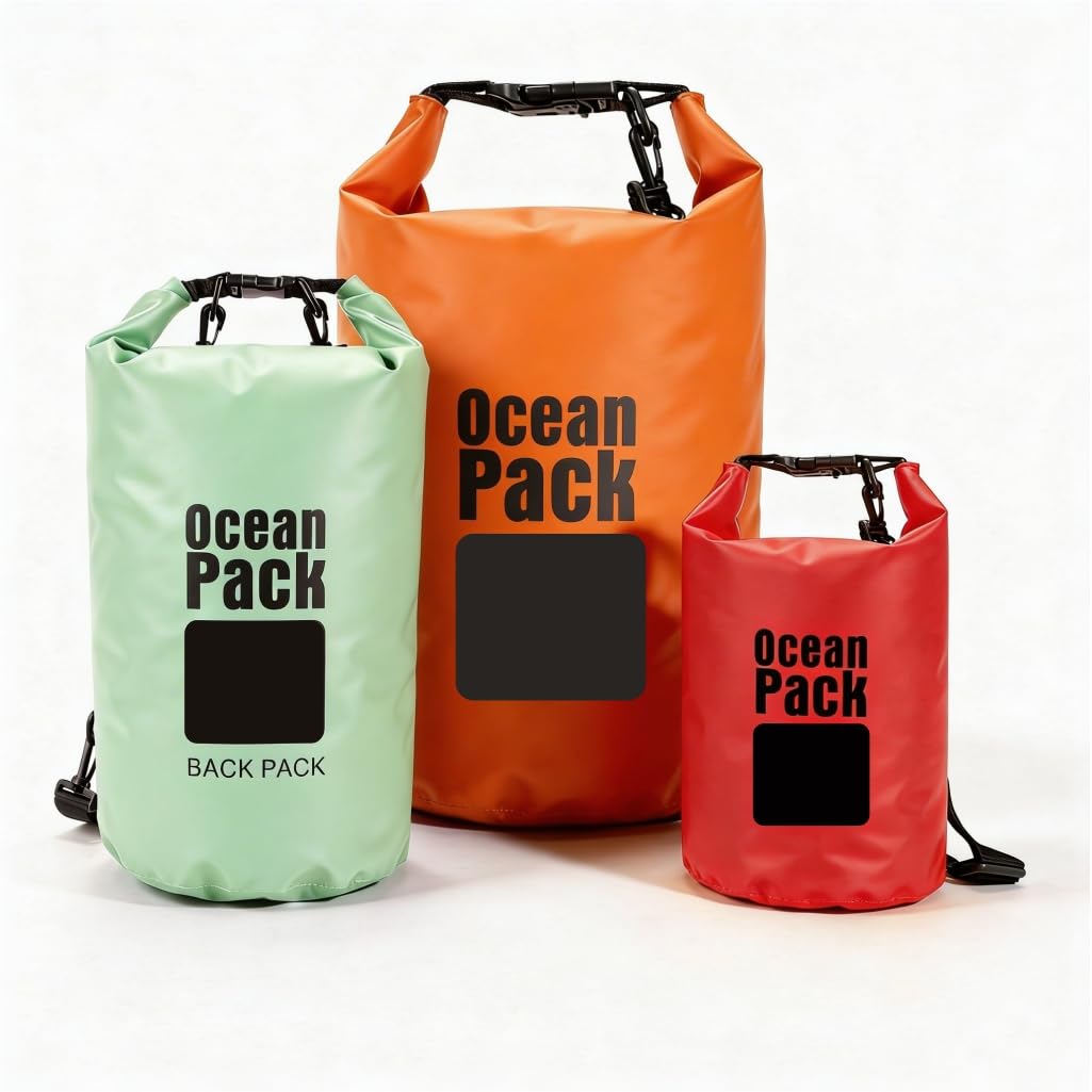 NESTRO HOME 3-Piece Waterproof Roll-Top Dry Bag Set