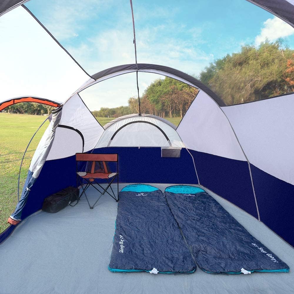 CAMPROS CP 8-Person Camping Tent with Divider and Rainfly