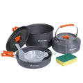 DINITHRON 10-Piece Camping Cookware Set with Kettle and Pan